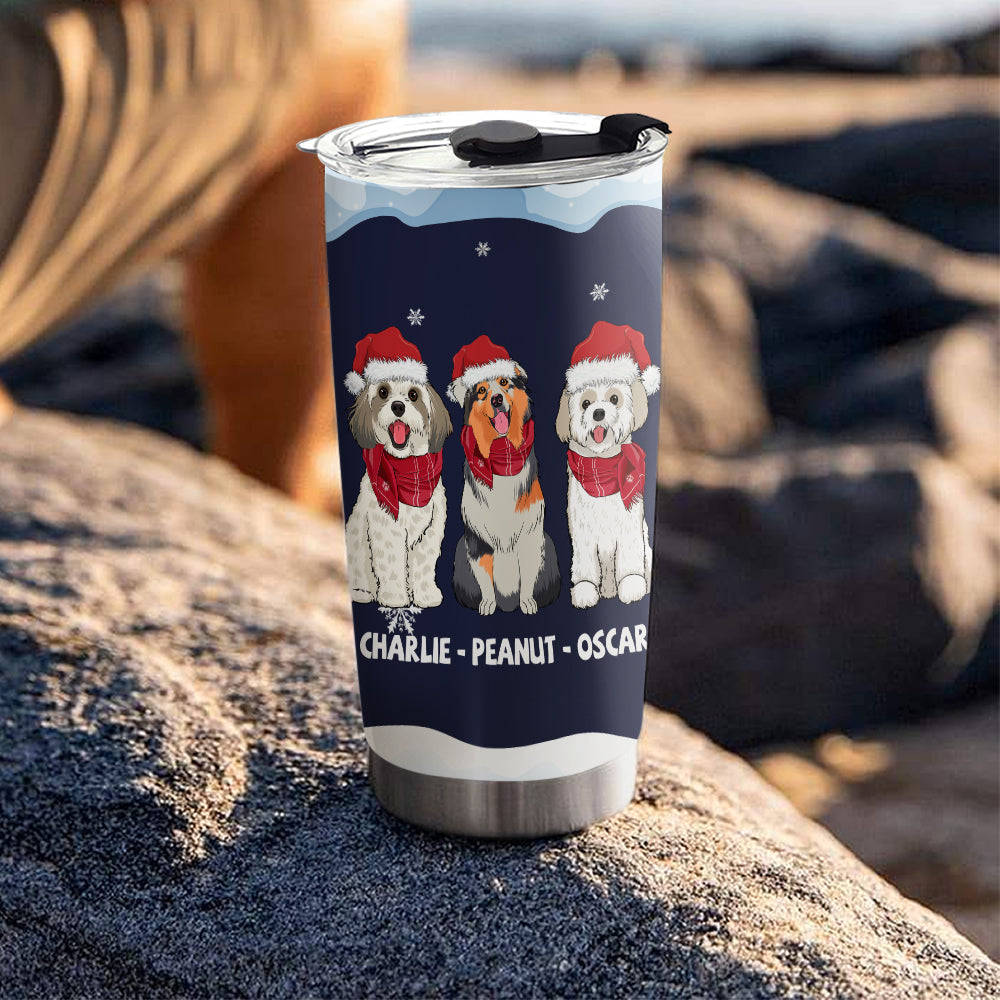 Custom Christmas Birthday Gifts For Dog Lovers • Thank You Dad/Mom - Personalized Tumbler