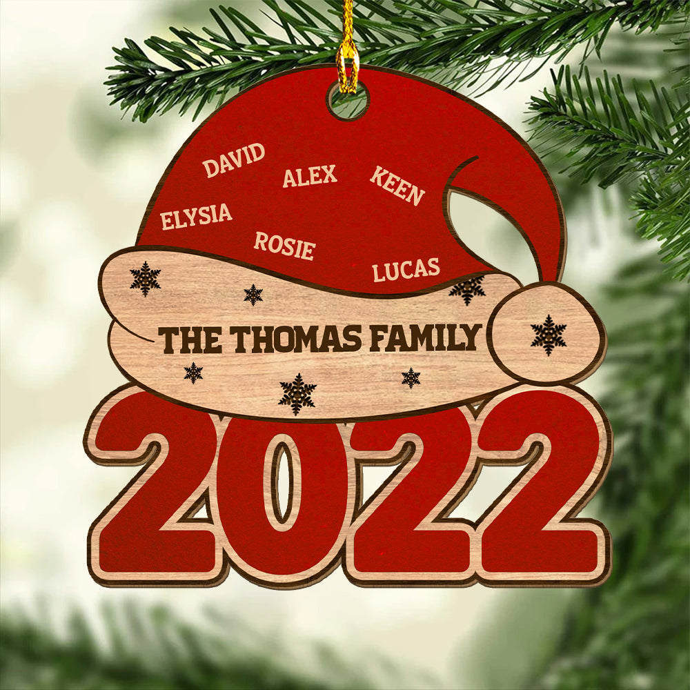 Family Together - Personalized 1-layered Wood Ornament