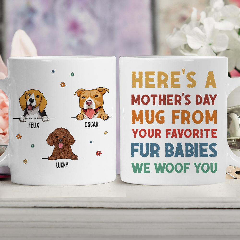 Custom Mother's day Birthday Gifts For Dog Mom, Dog Lovers • Mother‘s Day Mug - Personalized Coffee Mug