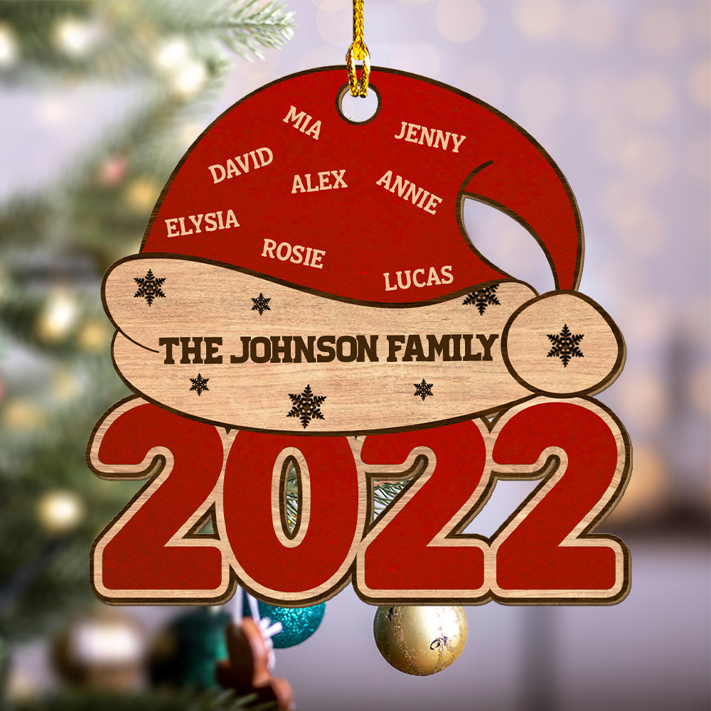 Family Together - Personalized 1-layered Wood Ornament