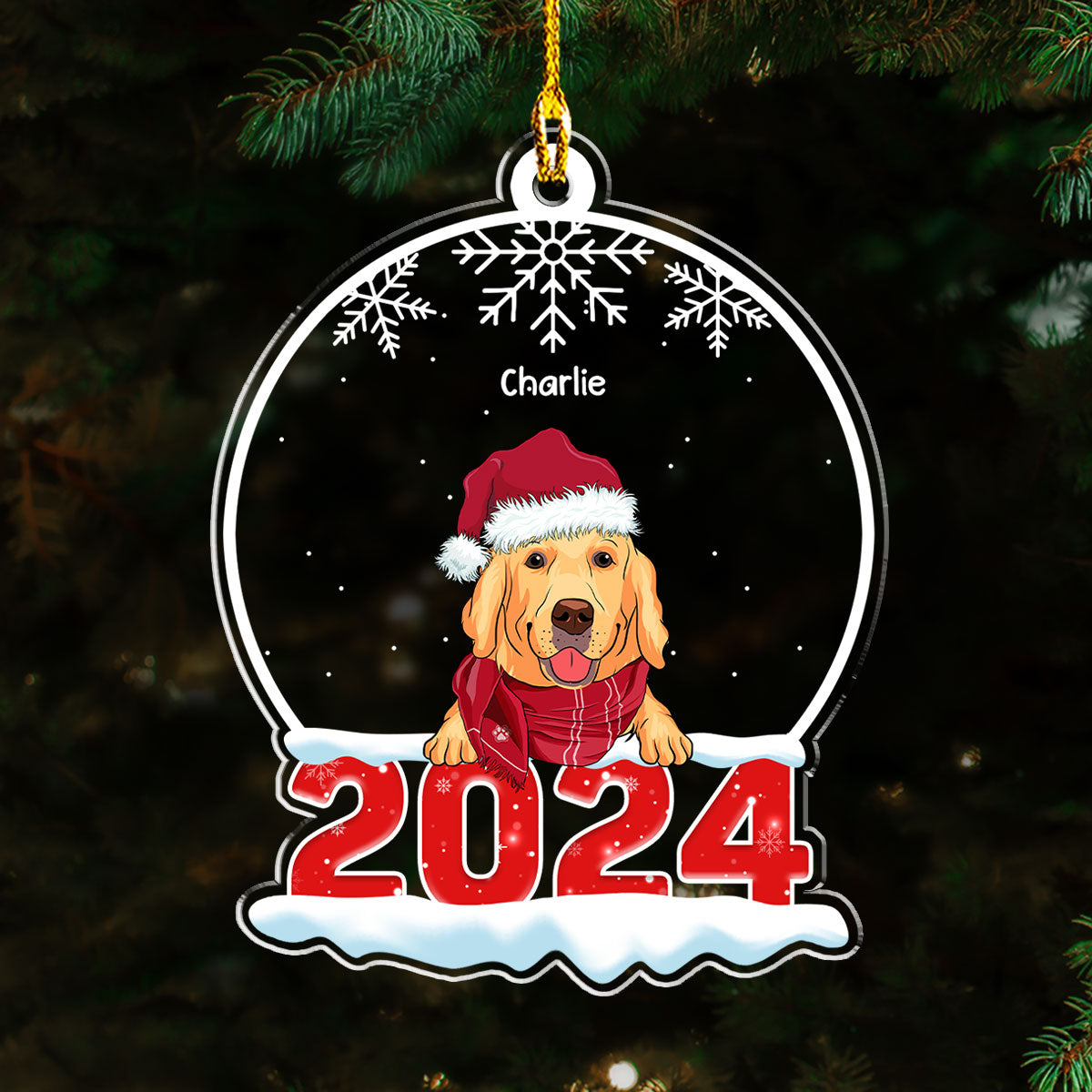 Pet Snow Globe - Personalized Acrylic Ornament