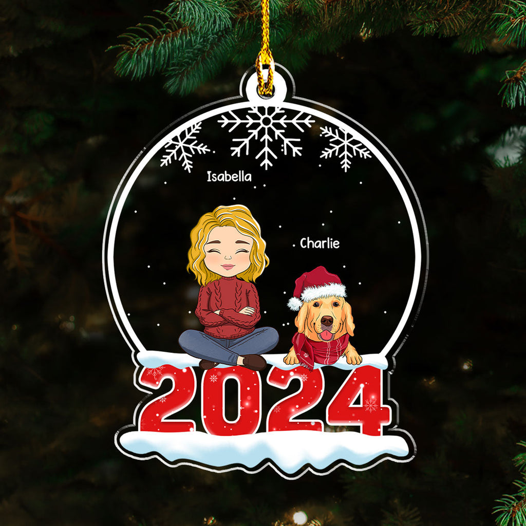 Crystal Snow Globe - Personalized Acrylic Ornament