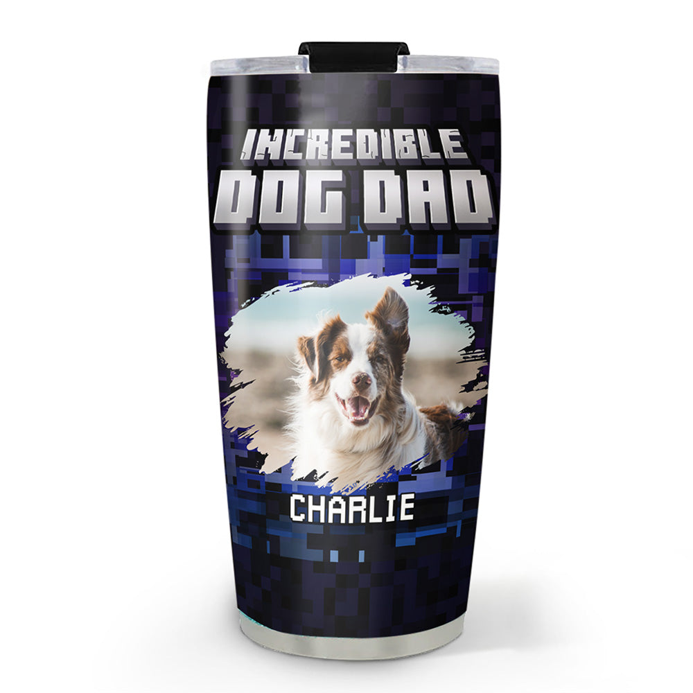 Custom Photo Father's day Birthday Gifts For Dog Dad, Dog Lovers • Freaking Amazing Dog Daddy Photo - Personalized Tumbler