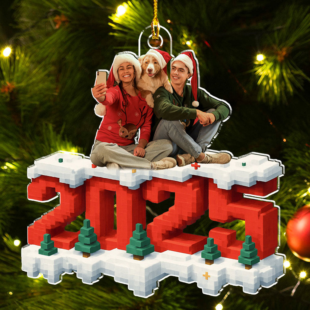 All Of Us In This Year Photo - Personalized 3D Effect Acrylic Ornament