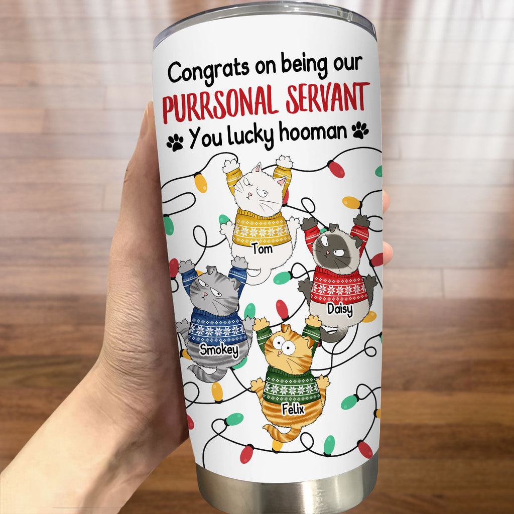 Custom Christmas Birthday Gifts For Pet Lovers • Congrats Human - Personalized Tumbler