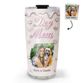 Custom Photo Christmas Birthday Gifts For Dog Mom, Dog Lovers • Sparkling Pearl Dog Mom Photo - Personalized 3D Effect Tumbler