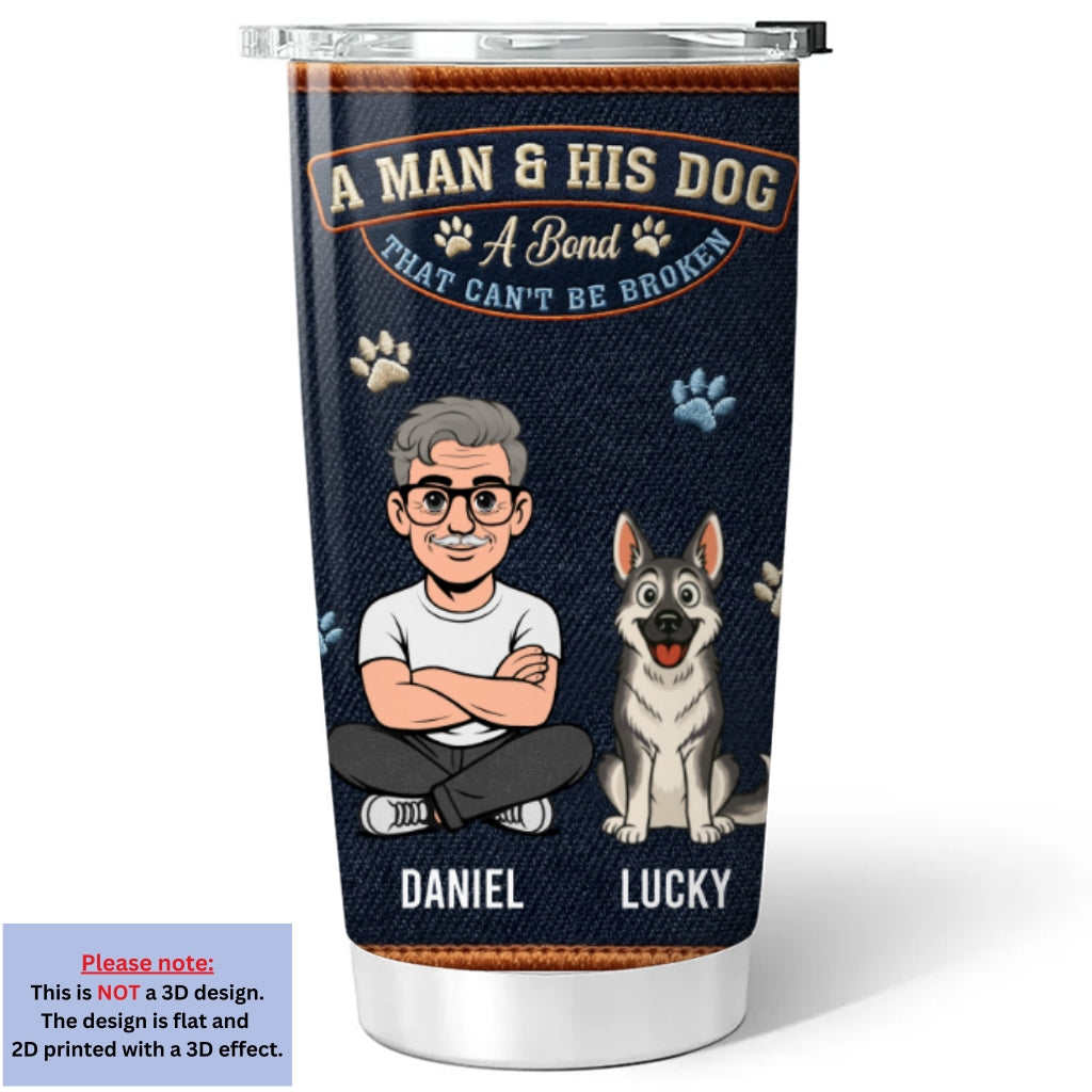Custom Christmas Birthday Gifts For Dog Dad, Dog Lovers • Forever My Dog - Personalized Tumbler