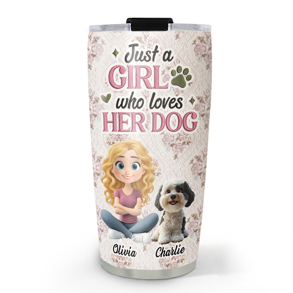 Custom Mother's day Birthday Gifts For Dog Mom, Dog Lovers • Letter To You - Personalized 3D Effect Tumbler