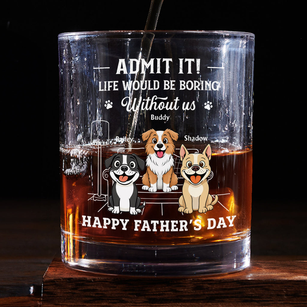 You Deserve All The Tail Wags - Personalized Whiskey Glass