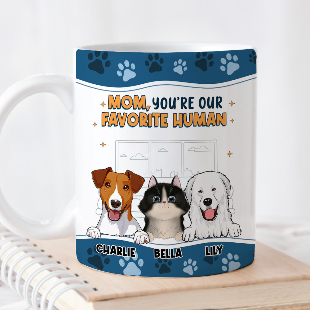 Custom Mother's day Birthday Gifts For Cat Mom, Cat Lovers • I Love You The Most Ver Pet - Personalized Coffee Mug