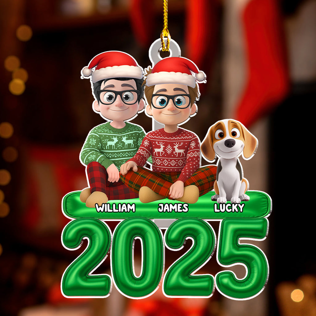 Custom Christmas Decor Home Birthday Gifts For Pet Lovers • Us Love And Our Kid Pet - Personalized Acrylic Ornament