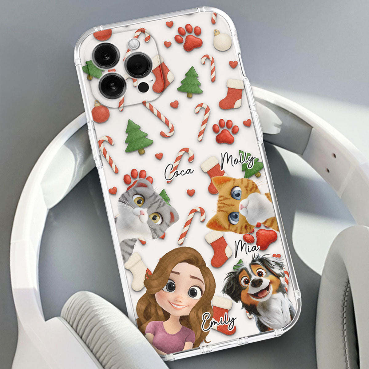 Pet And Human Cartoon Ver 2 - Personalized Phone Case
