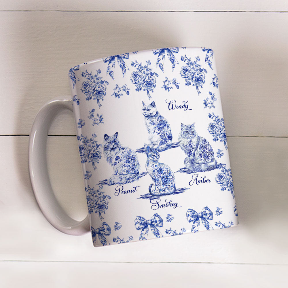 Custom Christmas Birthday Gifts For Cat Mom, Cat Lovers • Fond Of You - Personalized Coffee Mug