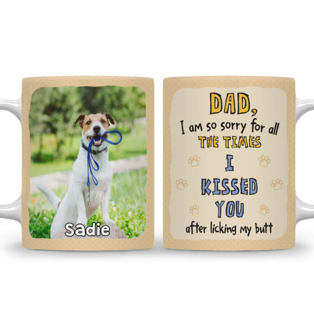 Custom Photo Mother's Father's day Birthday Gifts For Dog Lovers • Licking The Butt Photo - Personalized Coffee Mug