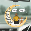 I Love You To The Moon And Back -  Personalized Acrylic Car Ornament