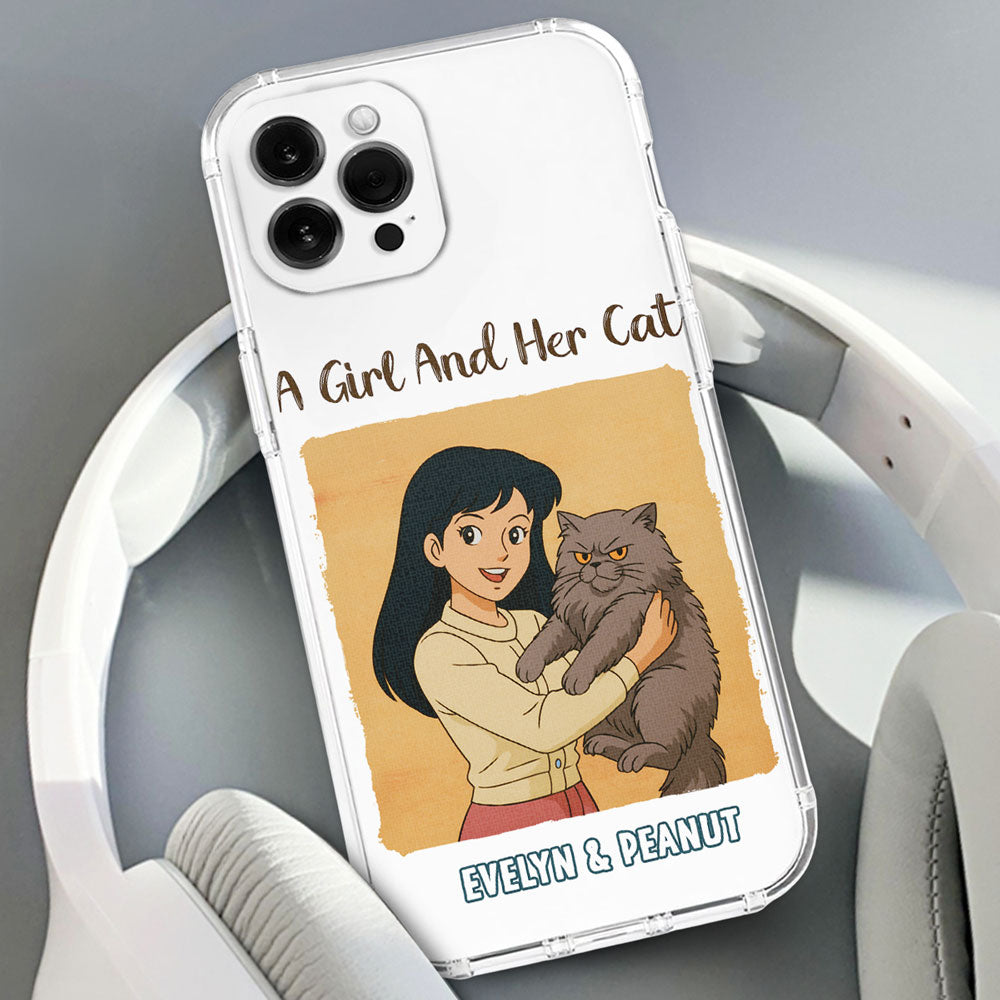 A Girl And Her Dog Vintage - Personalized Phone Case