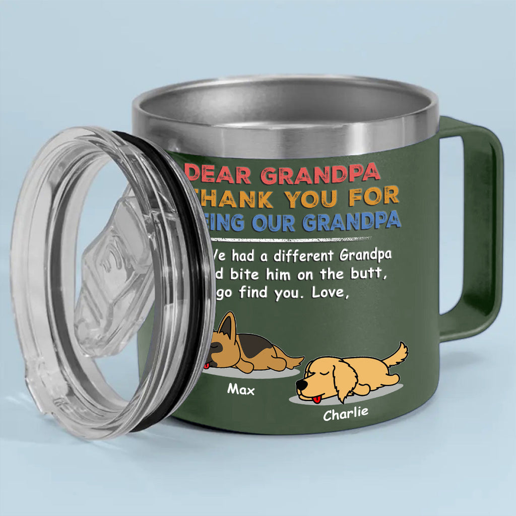 Custom Father's day Birthday Gifts For Dog Dad, Dog Lovers • You Are My Only One - Personalized 14oz Stainless Steel Tumbler With Handle