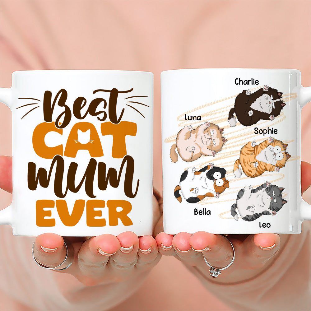 Custom Mother's day Birthday Gifts For Cat Mom, Cat Lovers • Best Cat Mom Ever - Personalized Coffee Mug