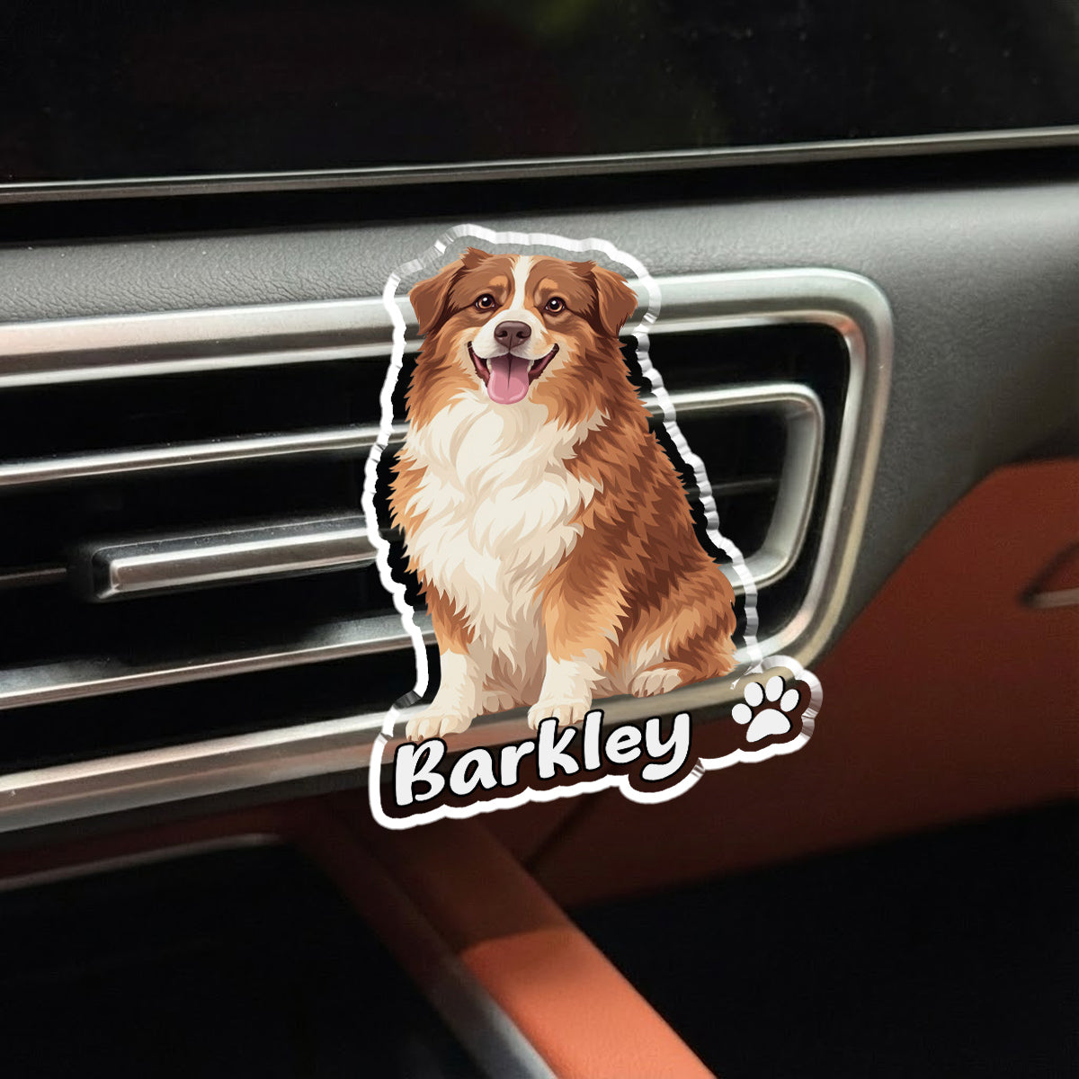 Here Is The Dog - Personalized Car Vent Clip