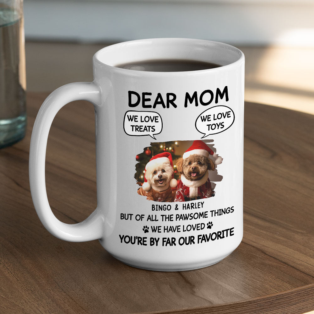 Custom Photo Christmas Birthday Gifts For Dog Lovers • Treats And Toys - Personalized Coffee Mug