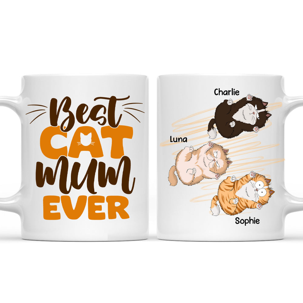 Custom Mother's day Birthday Gifts For Cat Mom, Cat Lovers • Best Cat Mom Ever - Personalized Coffee Mug