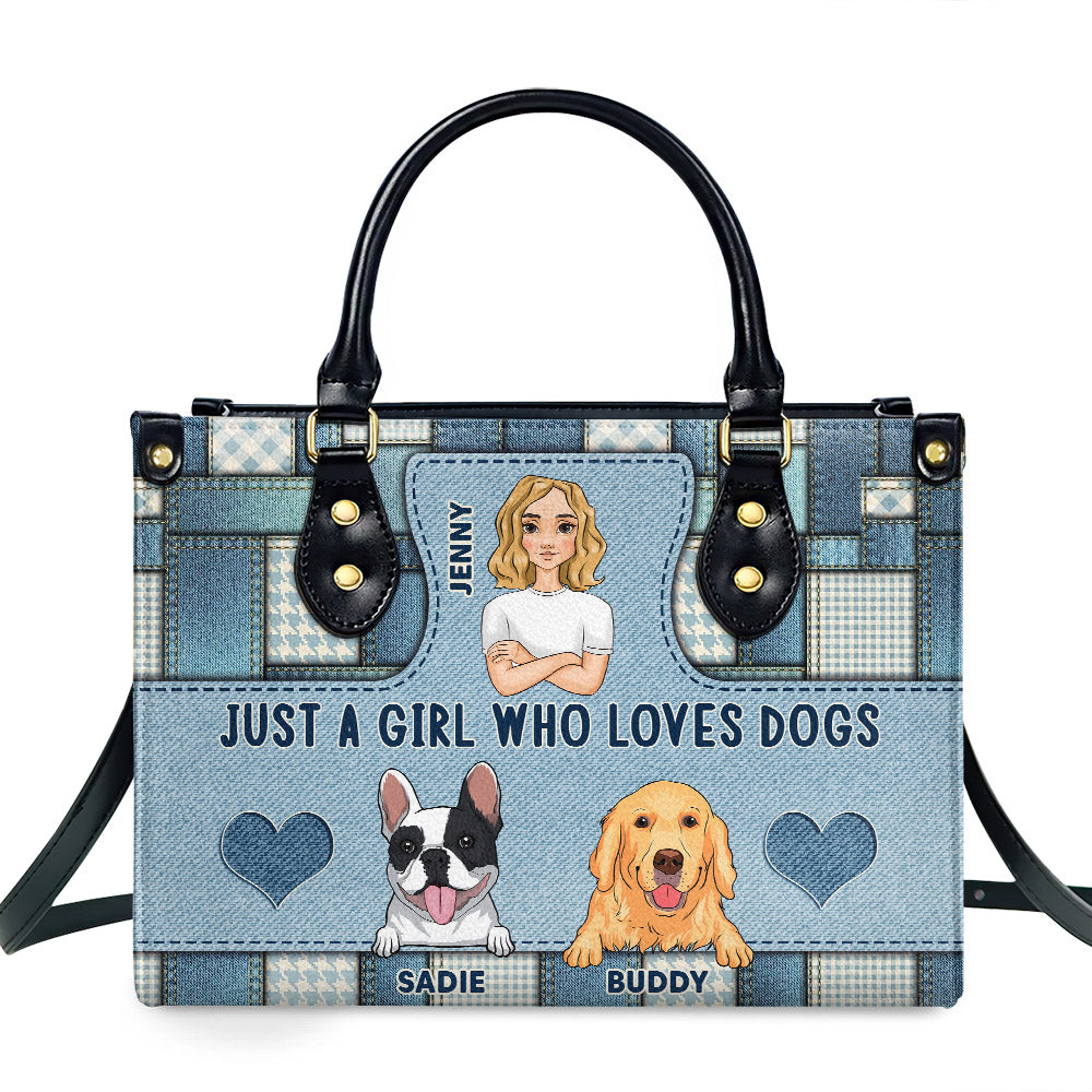 Just A Girl - Personalized Leather Bag