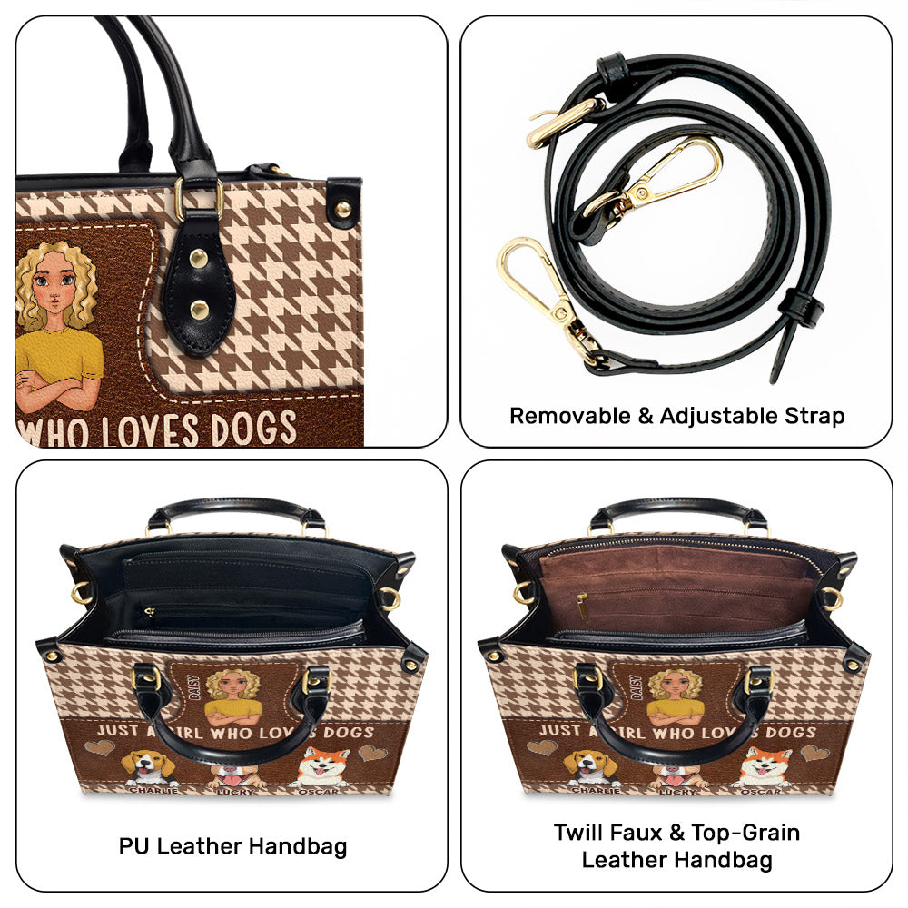 Just A Girl - Personalized Leather Bag
