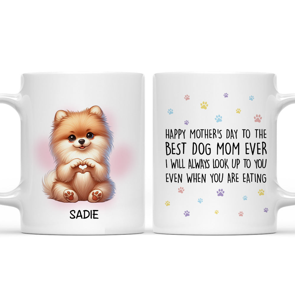 Custom Photo Christmas Birthday Gifts For Dog Lovers • Even When Eating - Personalized Coffee Mug