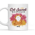 Custom Photo Mother's day Birthday Gifts For Cat Mom, Cat Lovers • This Cat Servant - Personalized Coffee Mug