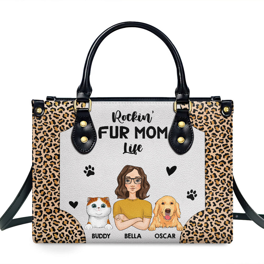 Dog Mom Better Life - Personalized Leather Bag