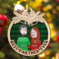 Best Partner Ever - Personalized 2-layered Wood Ornament