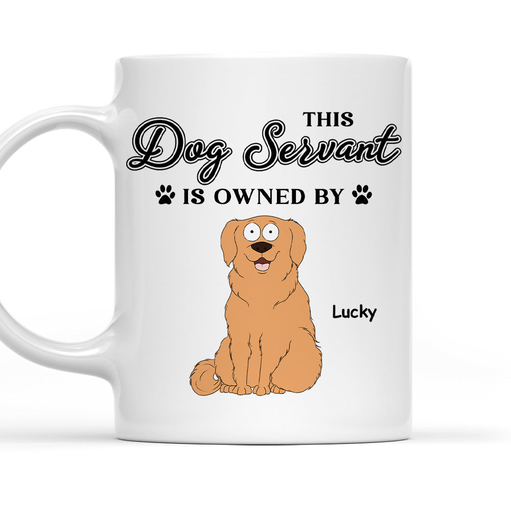 Custom Photo Christmas Birthday Gifts For Dog Lovers • My Dog Servant - Personalized Coffee Mug