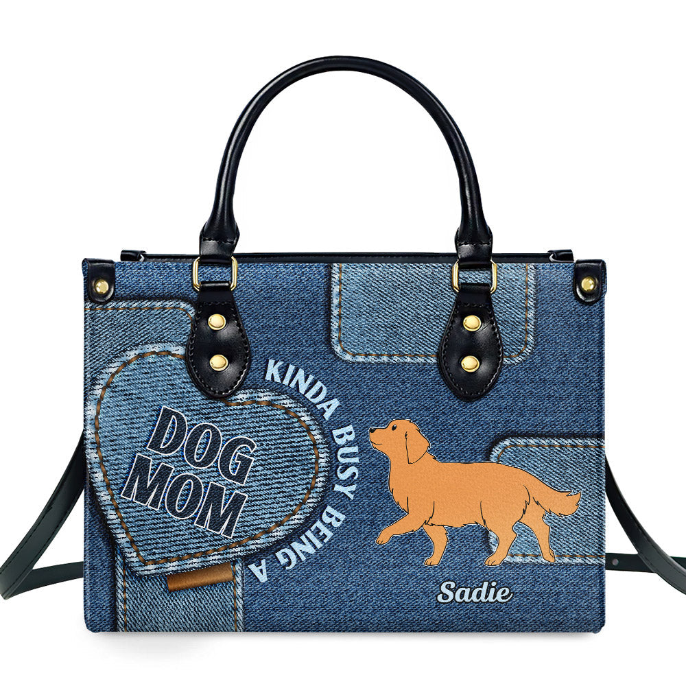 Busy Dog Mom - Personalized Leather Bag