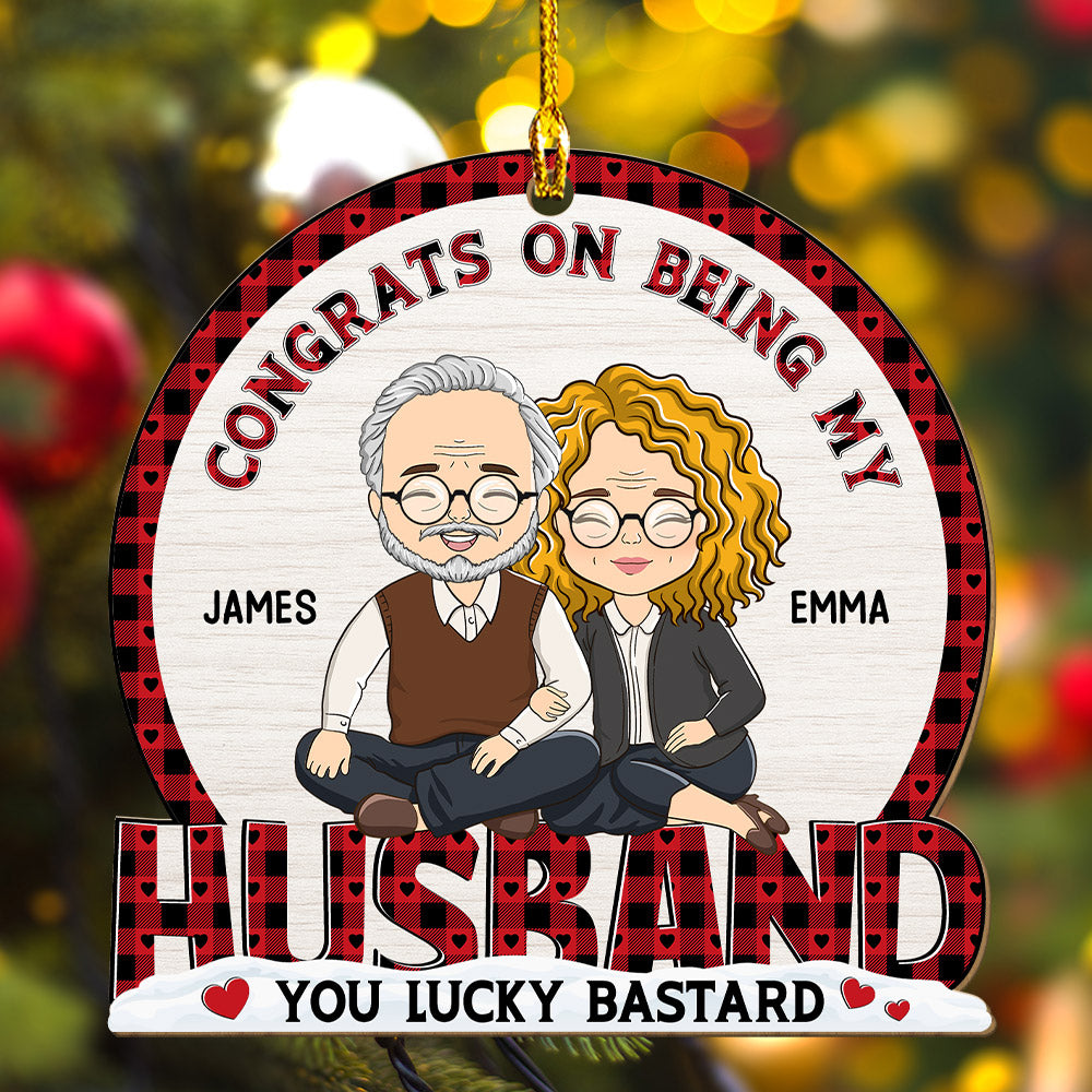 Congrat On Being - Personalized 1-layered Wood Ornament