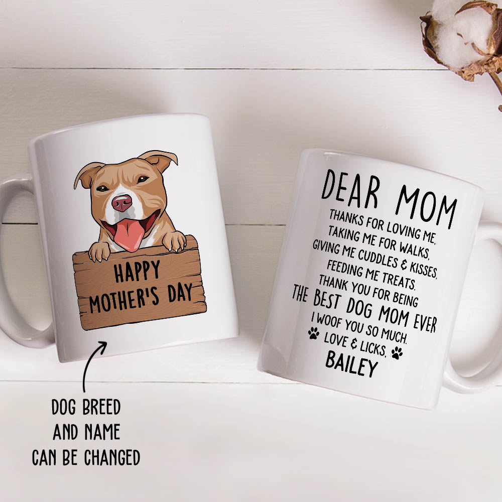 Custom Christmas Birthday Gifts For Dog Lovers • Thanks For Loving Me 1 - Personalized Coffee Mug