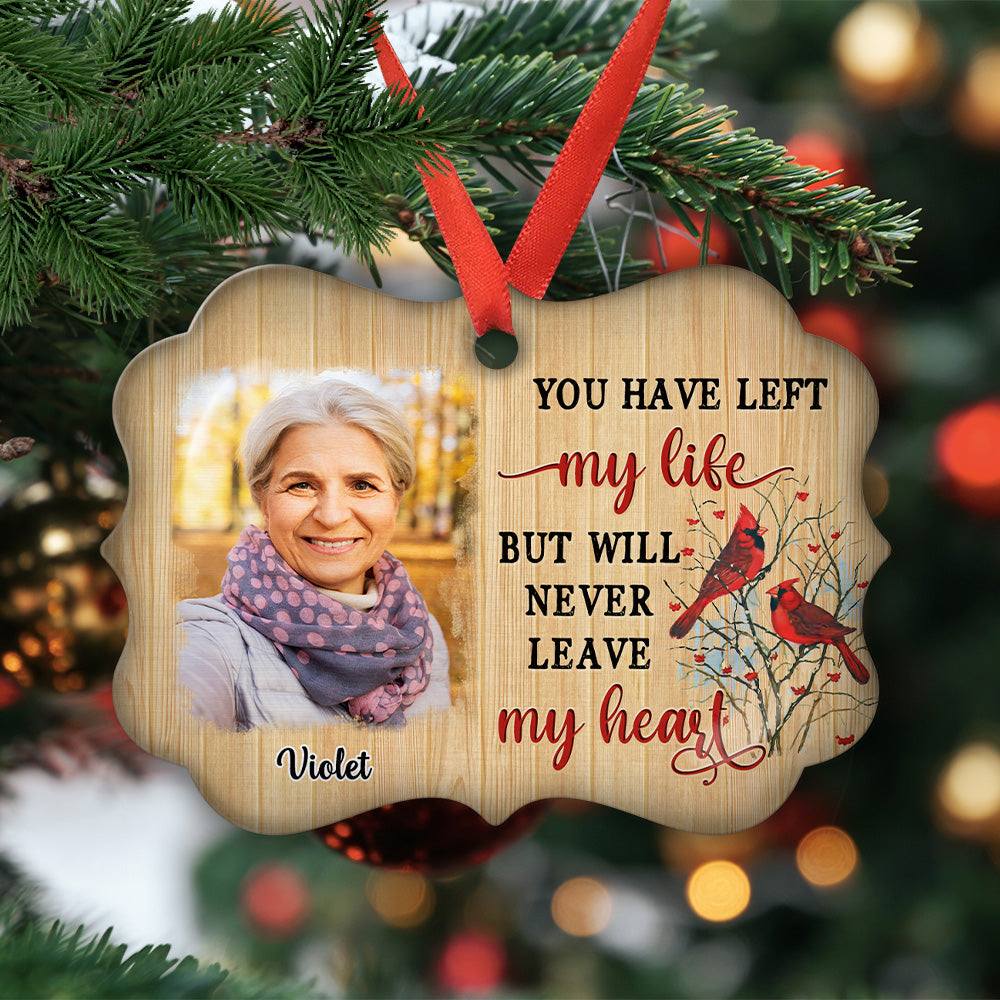Never Leave My Heart - Personalized Aluminum Ornament