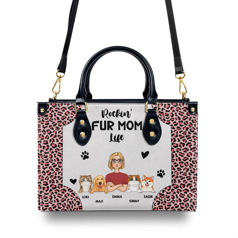 Dog Mom Better Life - Personalized Leather Bag