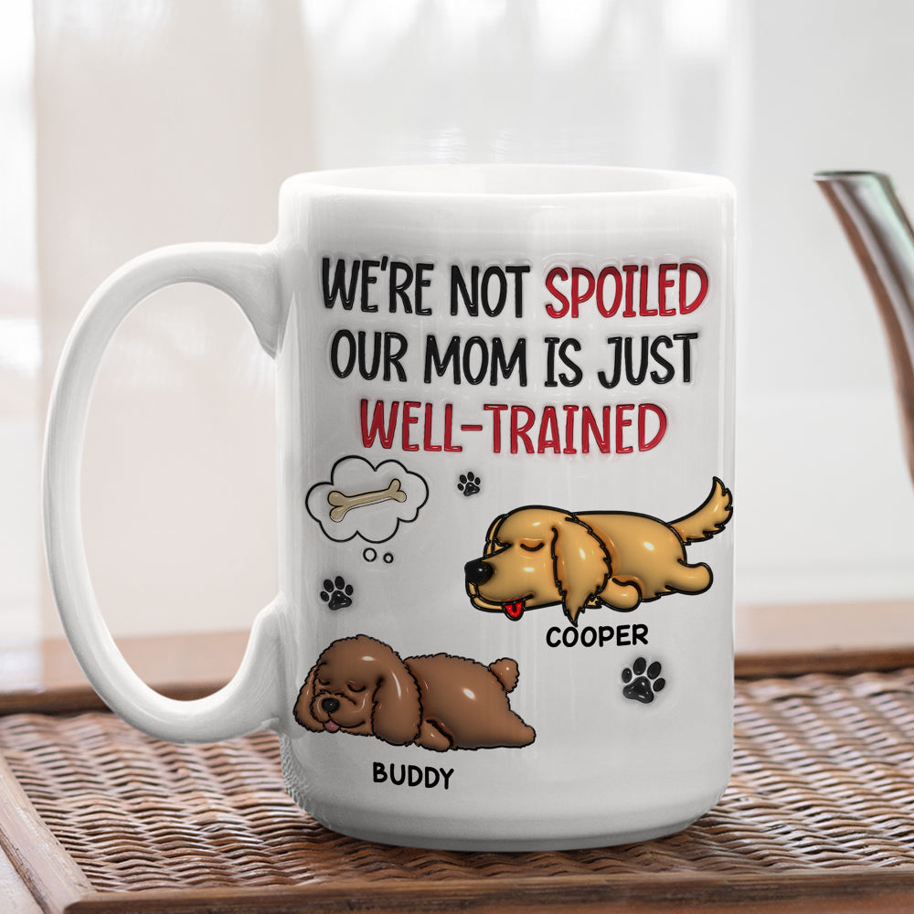 Custom Christmas Birthday Gifts For Dog Lovers • Well Trained - Personalized 3D Inflated Effect Mug