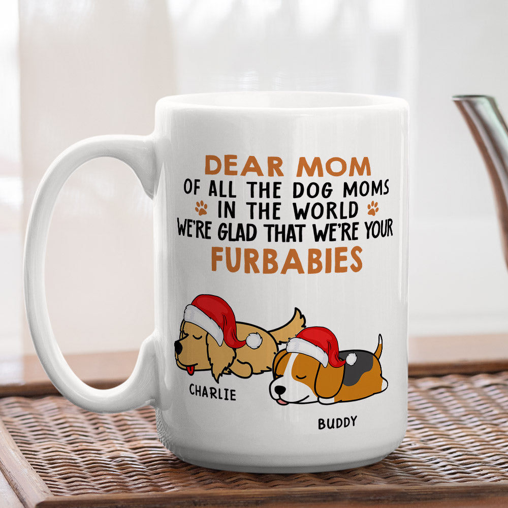 Custom Photo Christmas Birthday Gifts For Dog Lovers • Glad To Be Your Furbaby - Personalized Coffee Mug