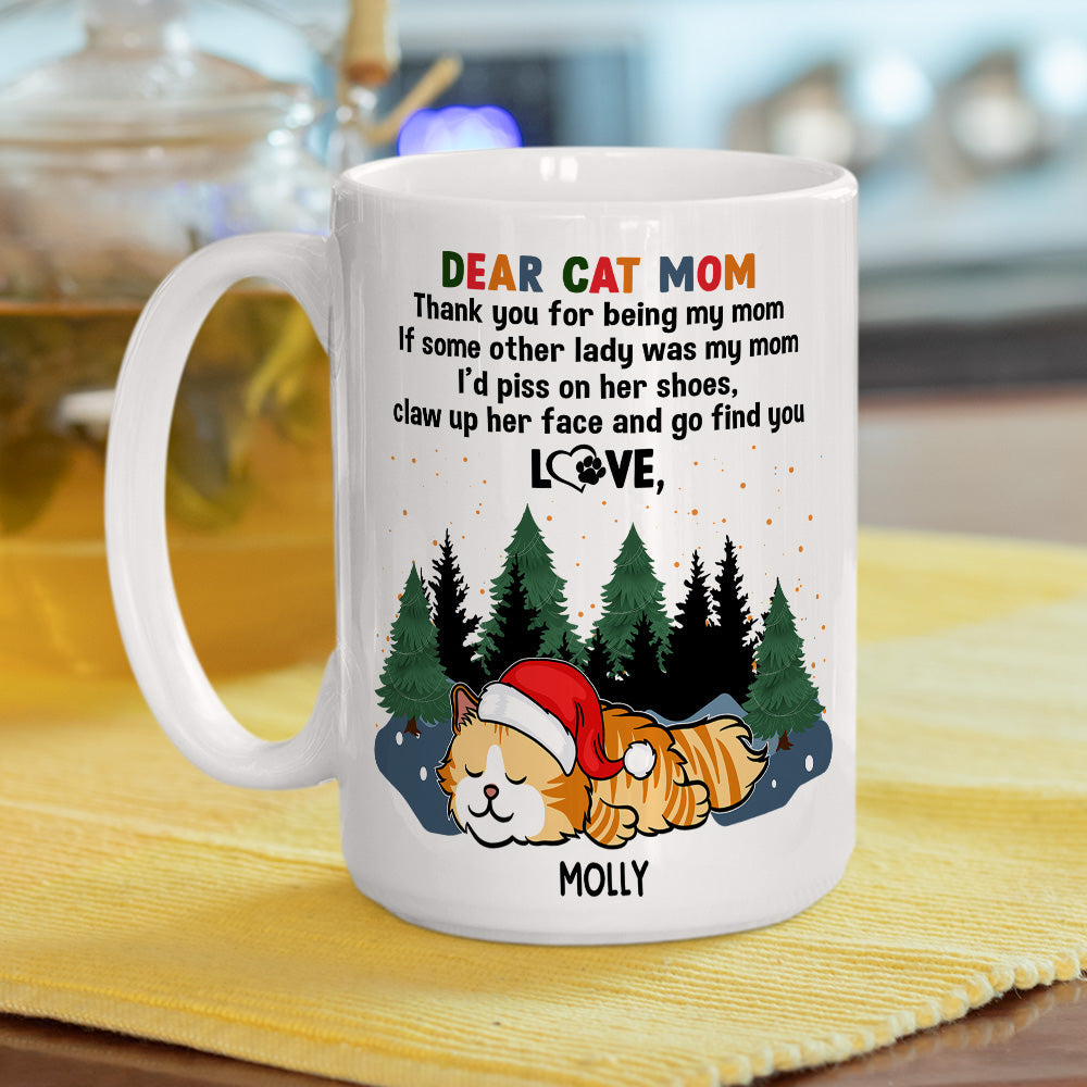 Custom Mother's day Birthday Gifts For Cat Mom, Cat Lovers • Claw Up Her - Personalized Coffee Mug