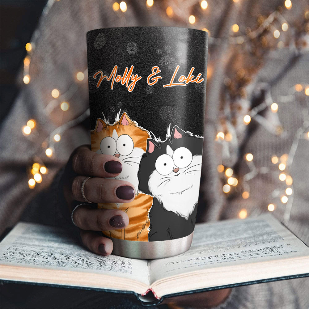 Custom Mother's day Birthday Gifts For Cat Mom, Cat Lovers • Makes Me Happy - Personalized Tumbler