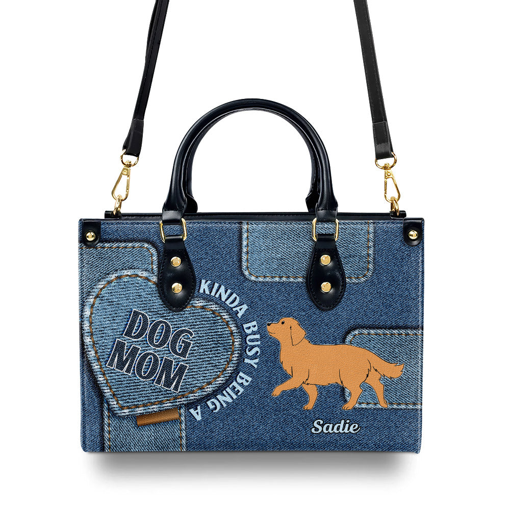 Busy Dog Mom - Personalized Leather Bag