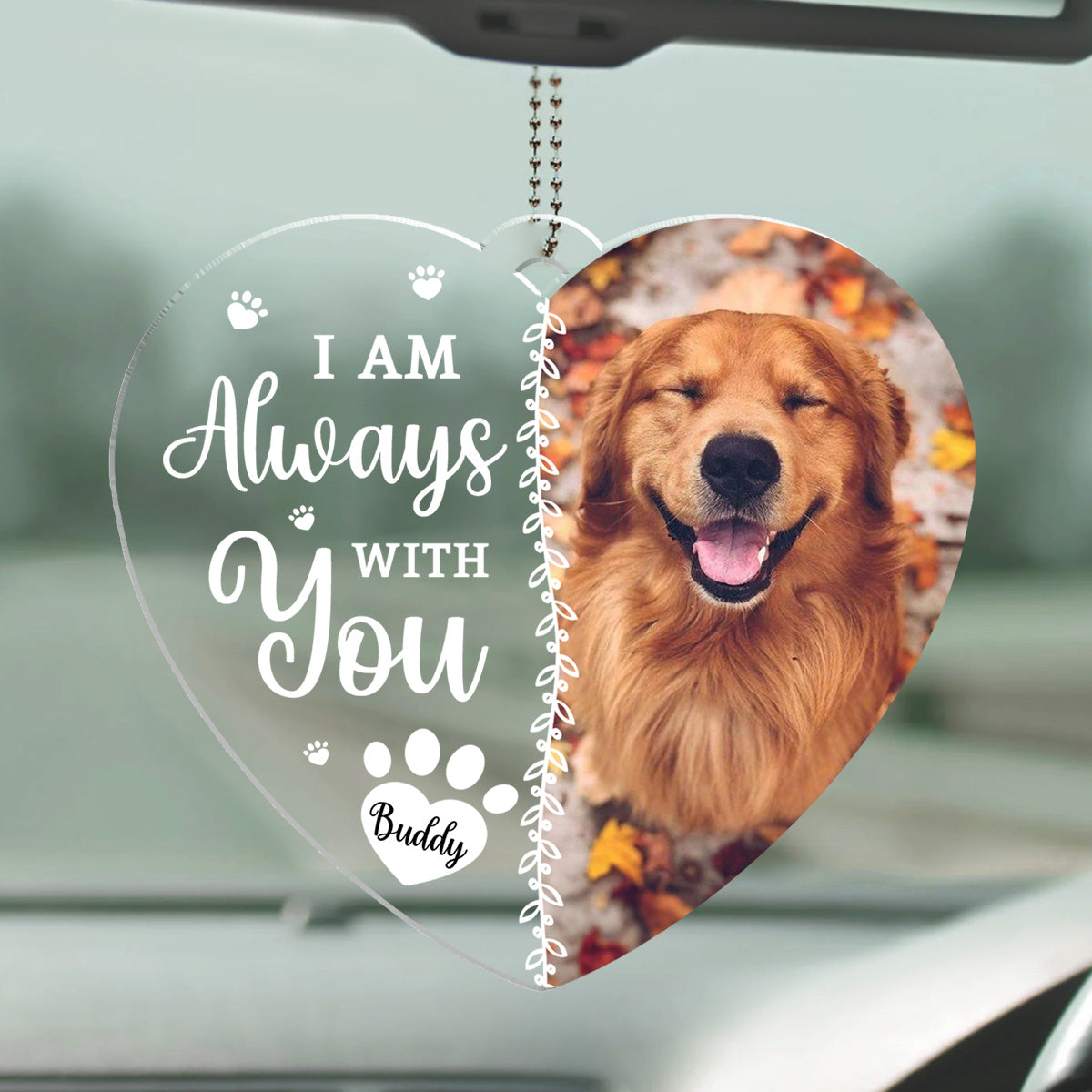 Always By My Side - Personalized Acrylic Car Ornament