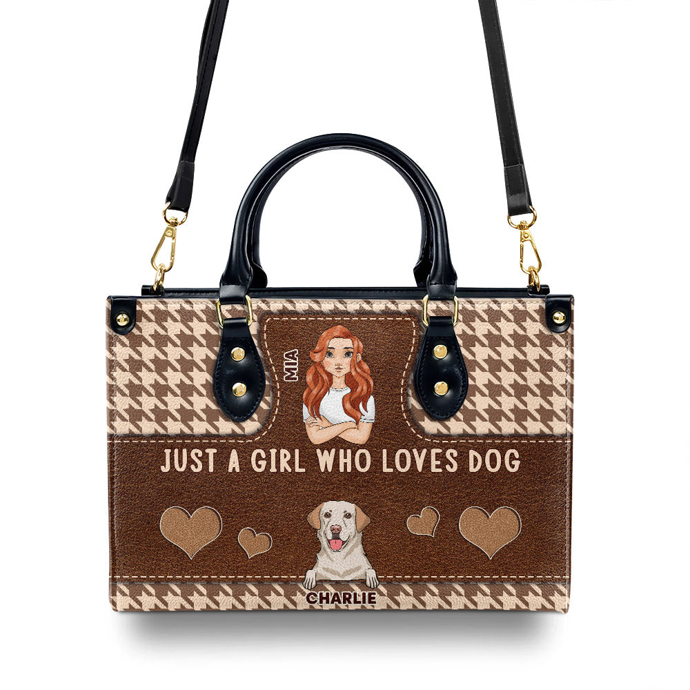 Just A Girl - Personalized Leather Bag