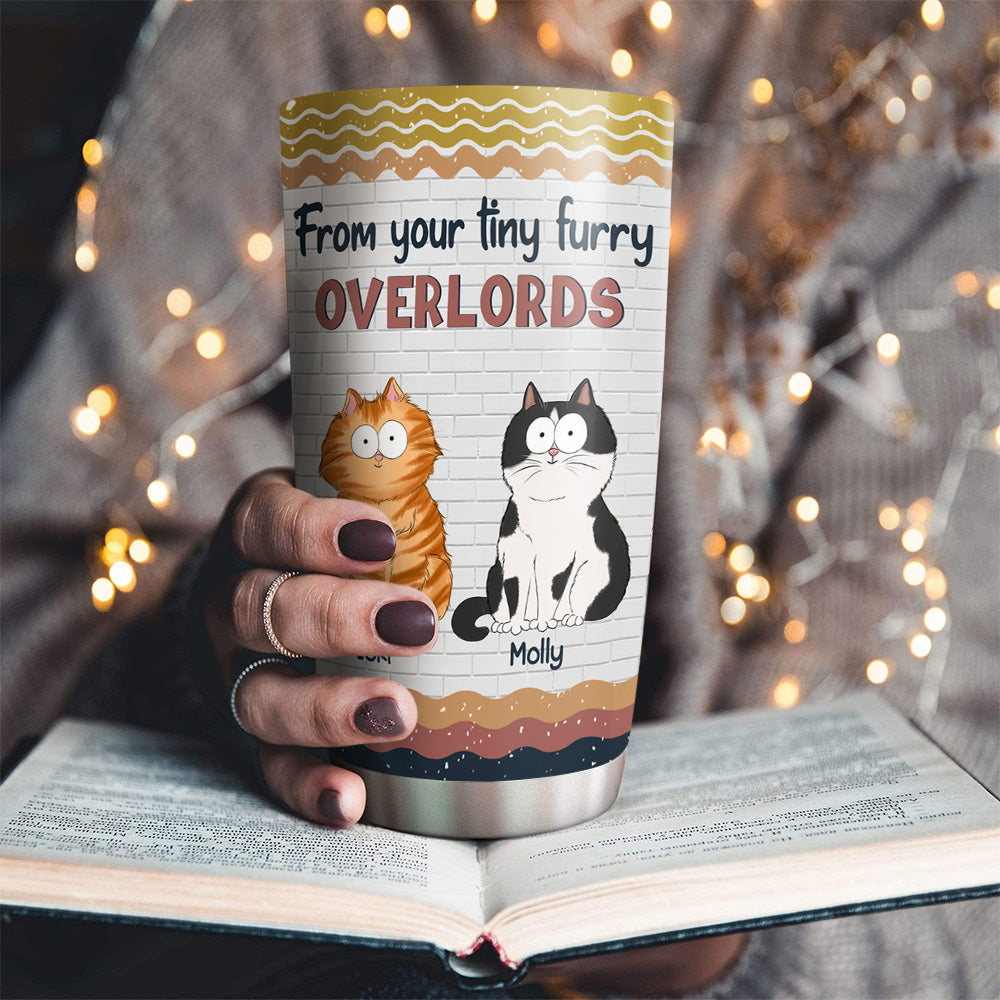 Custom Mother's day Birthday Gifts For Cat Mom, Cat Lovers • Hooman Servant - Personalized Tumbler