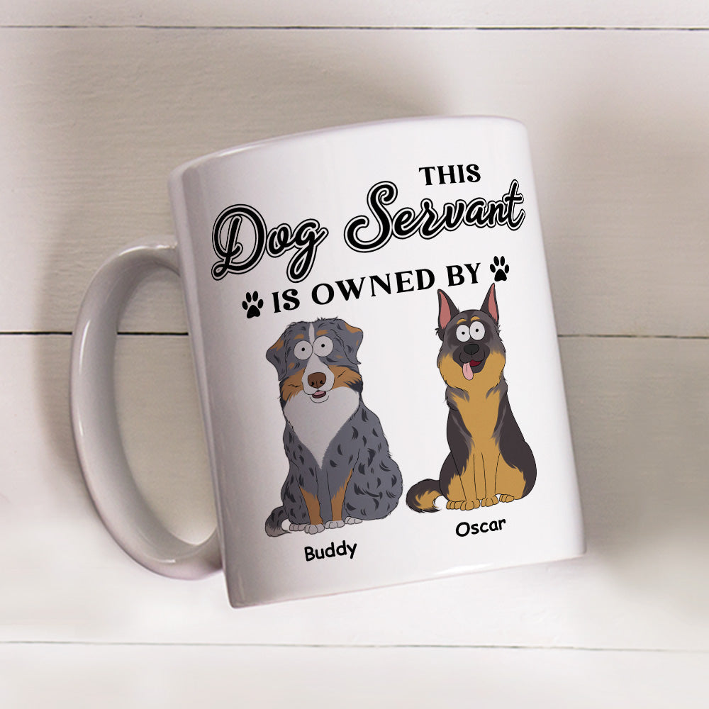 Custom Photo Christmas Birthday Gifts For Dog Lovers • My Dog Servant - Personalized Coffee Mug