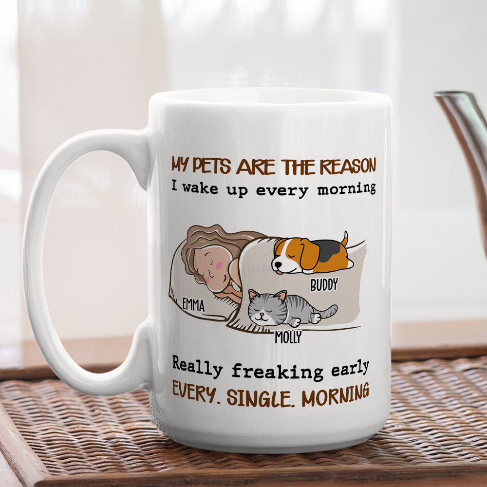 Custom Photo Mother's day Birthday Gifts For Cat Mom, Cat Lovers • My Pet Is The Reason - Personalized Coffee Mug