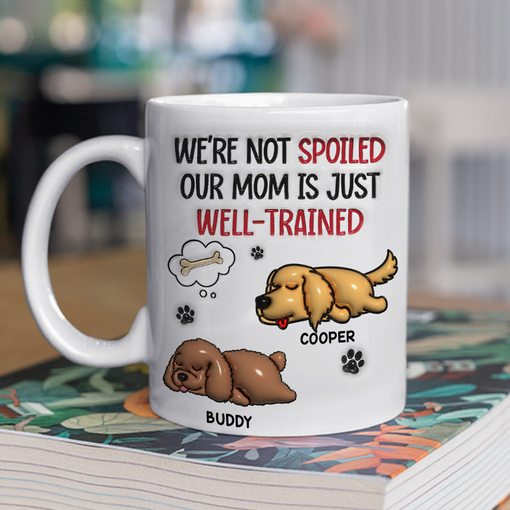 Custom Christmas Birthday Gifts For Dog Lovers • Well Trained - Personalized 3D Inflated Effect Mug