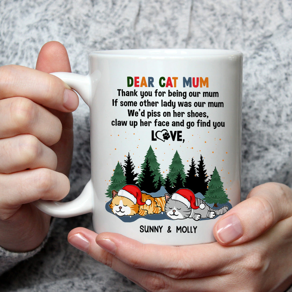 Custom Mother's day Birthday Gifts For Cat Mom, Cat Lovers • Claw Up Her - Personalized Coffee Mug