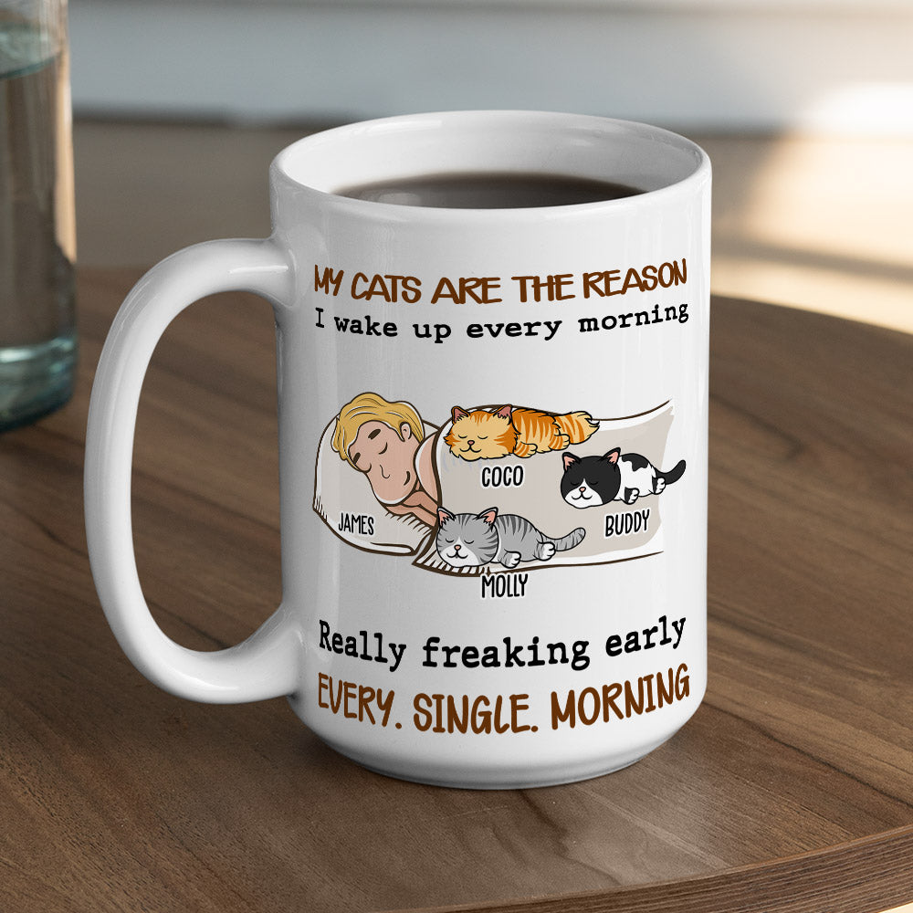 Custom Photo Mother's day Birthday Gifts For Cat Mom, Cat Lovers • My Pet Is The Reason - Personalized Coffee Mug